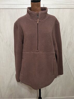 Free Fly Ashridge Bamboo Fleece Half-Zip Pullover color is canyon size large